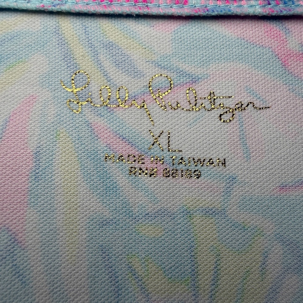 Lilly Pulitzer Karina Tunic XL ChillyLilly UPF 50+ Blue Ibiza 3/4 Sleeve Top - Picture 10 of 13